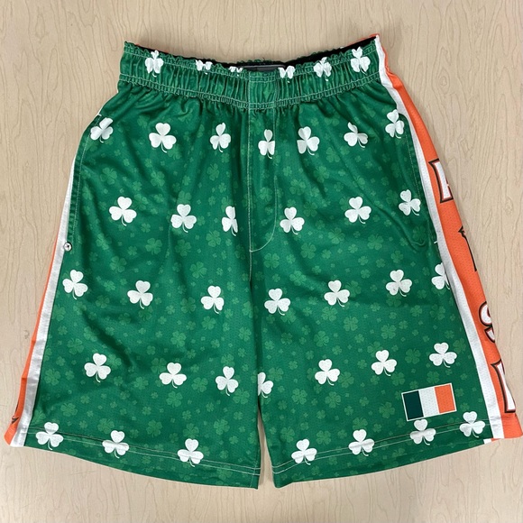 Lacrosse Unlimited Shorts Mens Medium Irish Flag Lax Shamrocks Ireland Green - Picture 1 of 3